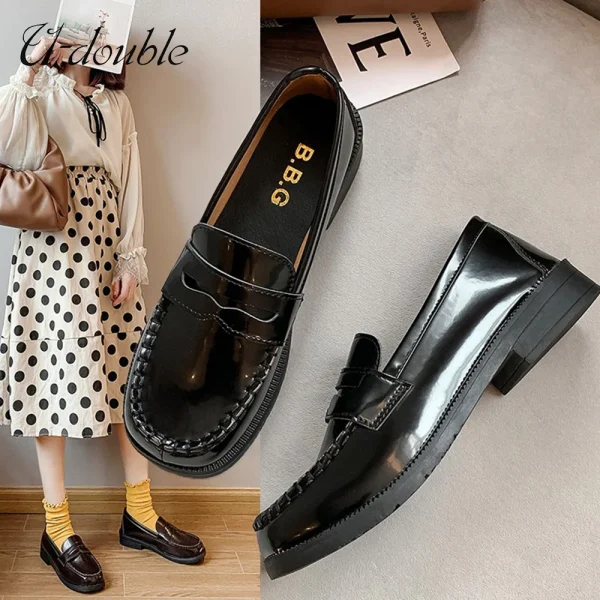 Women Shoes Japanese Student Lolita Shoes JK Commuter Uniform Shoes Loafer - Image 3