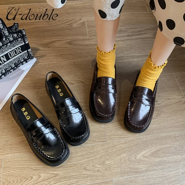 Women Shoes Japanese Student Lolita Shoes JK Commuter Uniform Shoes Loafer - Image 2