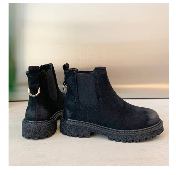 Boots Fashion Thick Heel Short Boots Winter Shoe Woman Warm Platform Chelsea Boots Lady - Image 11