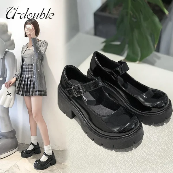 Women Shoes Japanese Style Lolita Shoes Women Vintage Soft High Heel - Image 2