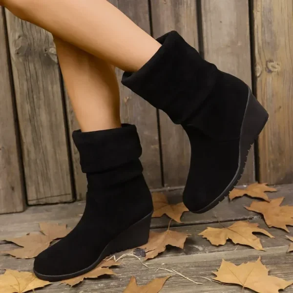 Women's Fur Warm Snow Boots 2024 Winter New Warm Wool Booties Ankle Boot Platform Shoes - Image 4