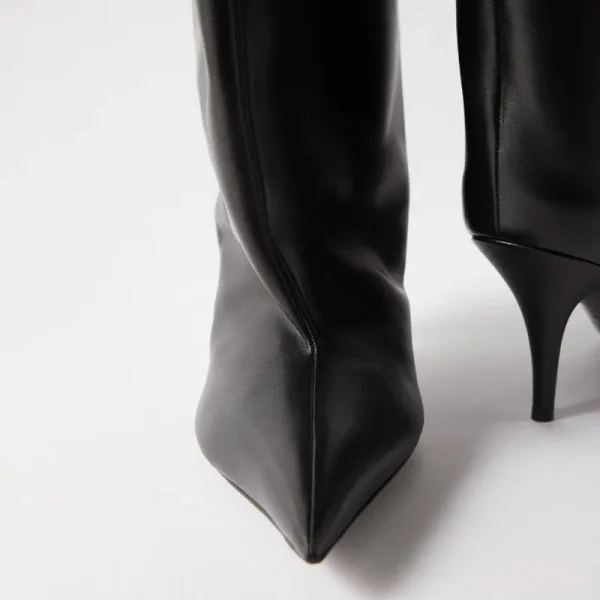 Pointed Big Cap Knee Length Boots Fashion Show Slender High Heel Sleeve Medium Cap Women's Boots - Image 14