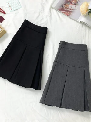 Pleated Skirt Women Kawaii High Waist Mini Skirts Korean Fashion School Uniform