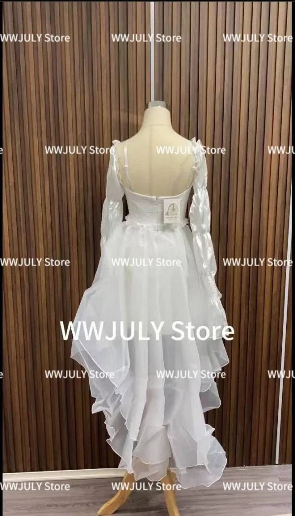 Fairy Midi Dress Women White Elegant Evening Party Dress Beach 2025 - Image 3