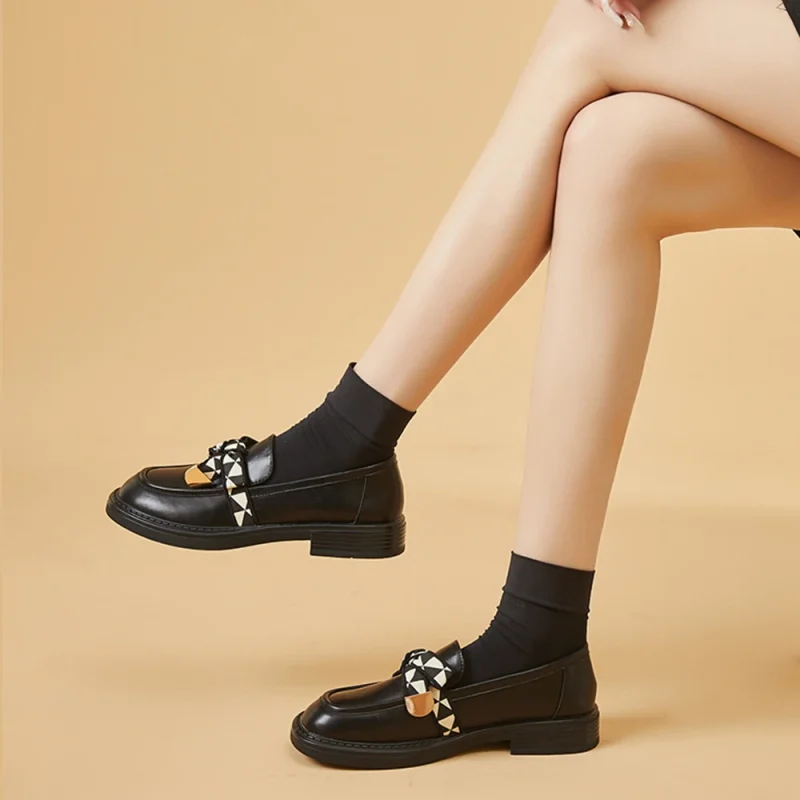 Women Shoes Spring Patent Leather Metal Design Platforms Woman Pumps Shoes - Image 6