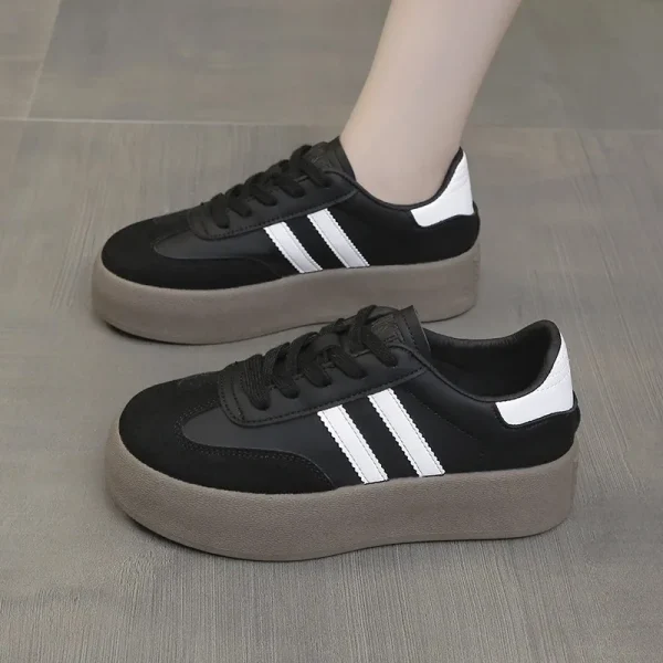 Women Casual Outdoor Sneakers Spring Autumn Round Toe Lace Up Sports Shoes - Image 2