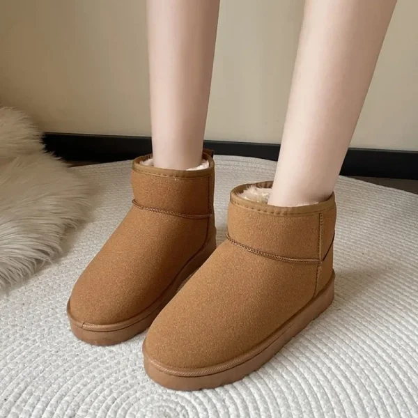 Women's Shoes Australian Boots Winter Footwear Round Toe Flat Heel Boots-Women Fashion - Image 4