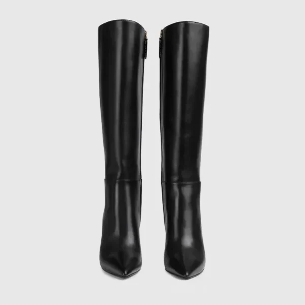 European and American Fashion Pointed Slim High Heels, Knee High Boots with Side Zippers - Image 6