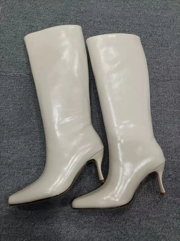 Pointed High-heeled Knee High Boots, Fashionable and Sexy Women's Knight Mid Length Boots - Image 9