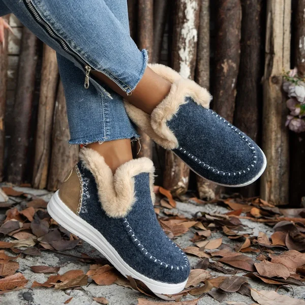 Winter Flats Women Snow Ankle Boots Short Plush Cotton Shoes Winter Designer Warm Casual Shoes - Image 10