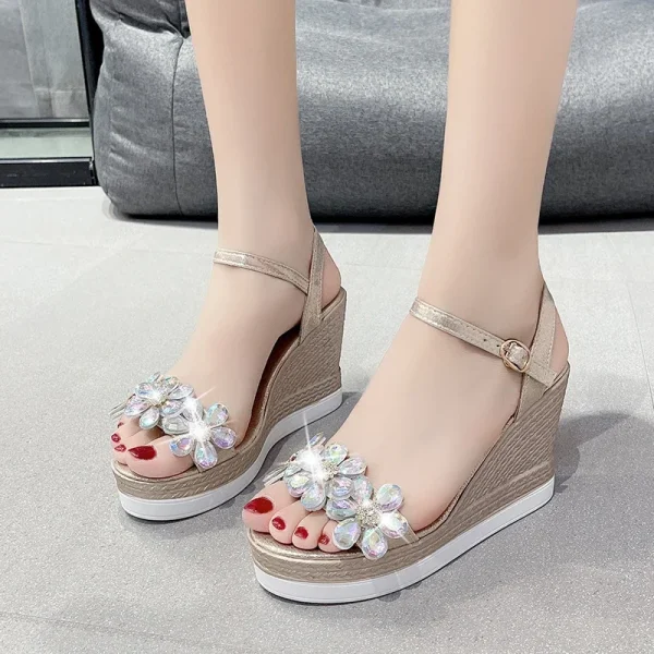 Ladies Summer Sandals Platform Sandals Open Toe Wedge Platform Sandals - Image 3