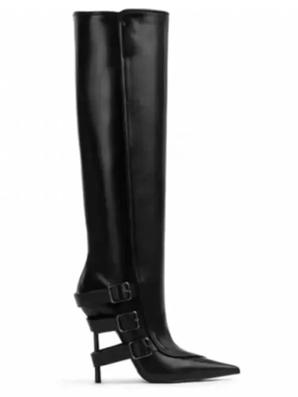 High Heels Knee Length Boots Autumn/Winter Women's Fashion Pointed Party - Image 6