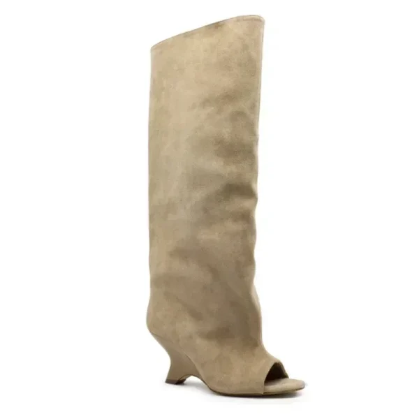 High Heels Knee Length Boots Fashionable and Versatile Fashion Show Large Size Boots - Image 6