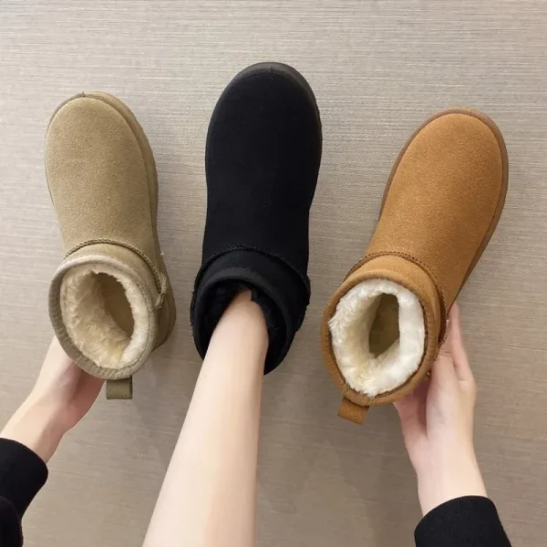 Snow Boots Women's Short Tube Thickened Cotton Shoes Non-slip Winter New Shoes