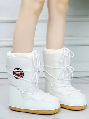 Woman Waterproof Platform Space Boots Snow Boots For Women 2024Winter