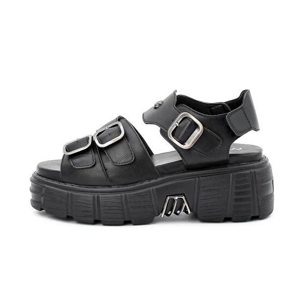 Women Sandals Platform Punk Style Summer Ladies Shoes Genuine Leather - Image 2