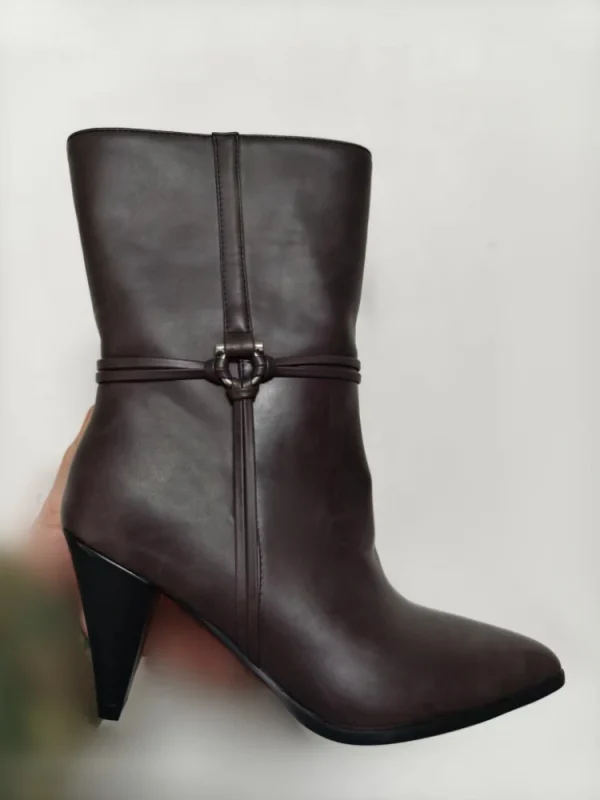 Women's Pointed Cone High Heel Short Boots Fashion Comfortable Ankle Boots - Image 13