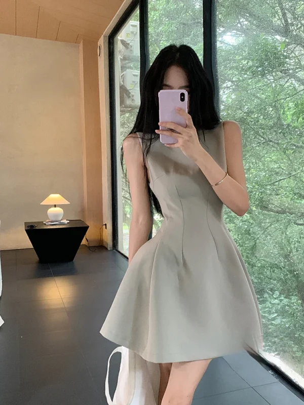 Party Dress Casual One Piece Dress Korean Style Woman - Image 2