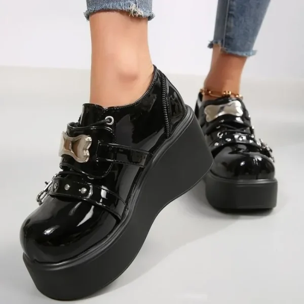 Women Shoes Lolita Shoes Heels Platform Janes Star Buckle Strap Mary Janes Women - Image 3