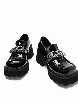 Women Shoes Spring New Black Thick-soled Ladies Sneakers Genuine Leather