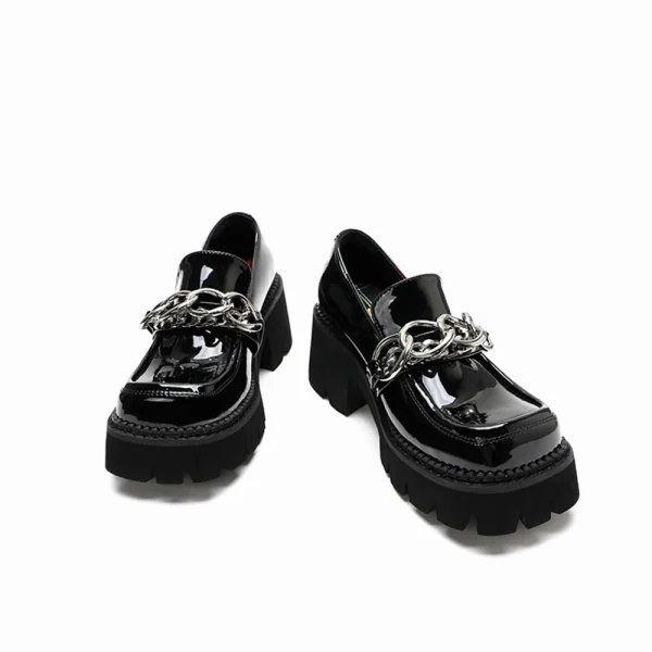 Women Shoes Spring New Black Thick-soled Ladies Sneakers Genuine Leather