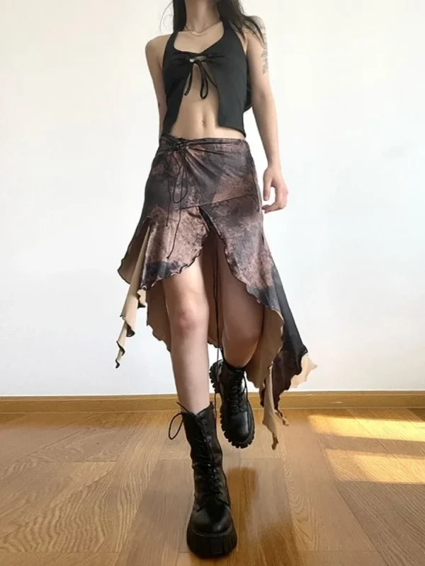 Vintage Sexy Streetwear Vacation Skirts Women American Retro - Image 2