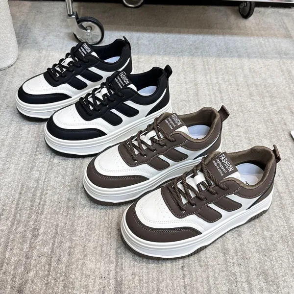 Women's 2025 spring and autumn new casual sports board shoes light bread shoes