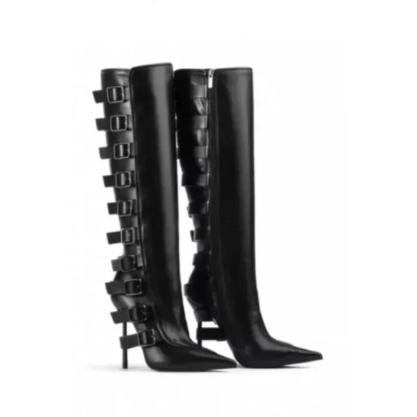 High Heels Knee Length Boots Autumn/Winter Women's Fashion Pointed Party - Image 4