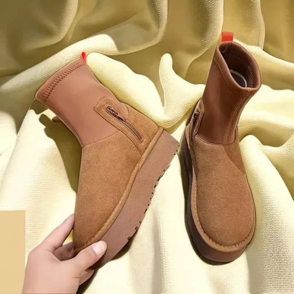 Women with 2025 Winter Short Tube Cotton Boots Elastic Leg Pencil Boots