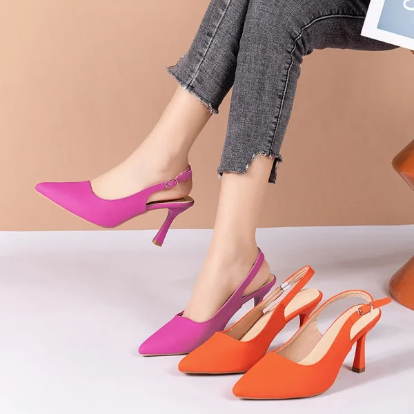 Women's Shoes, Shallow Mouth High Heel 9cm Pointed Thin Heel Sandals, Casual Fashion Sandals