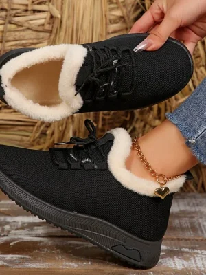 Women Winter Boots New Warm Thicken Snow Boots Lace Up Ankle Boots Non Slip