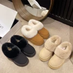 Warm Boots Women Winter Flats Shoes Short Plush Fur Ankle Snow Boots Casual Shoes Sport