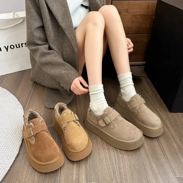 Women's Shoes Platform Female Footwear Casual Sneaker Round Toe Loafers - Image 4