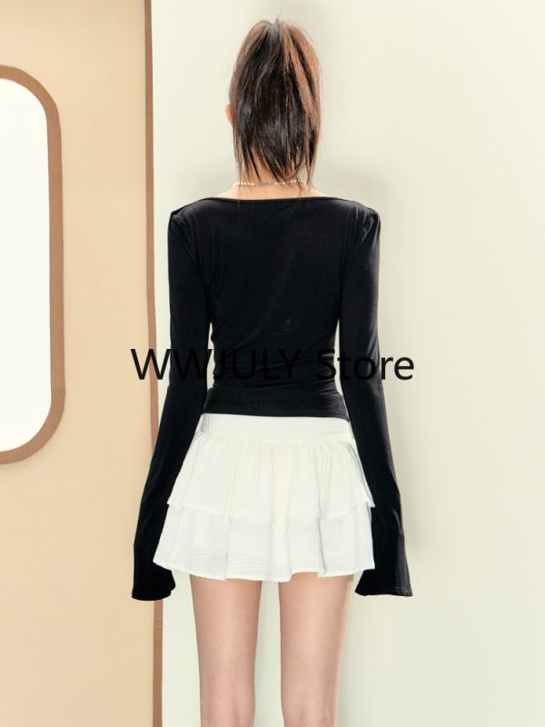 Mini Skirt Preppy Style Party Sweet 2 Piece Set Skirt Woman Chic - Image 7