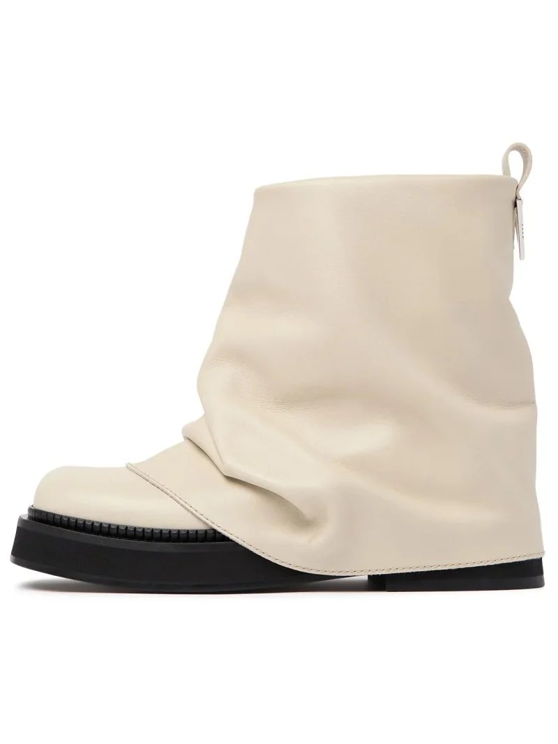Winter New Knight Boots Women's Thick Sole Low Heel Short Boots Fashion Square - Image 2