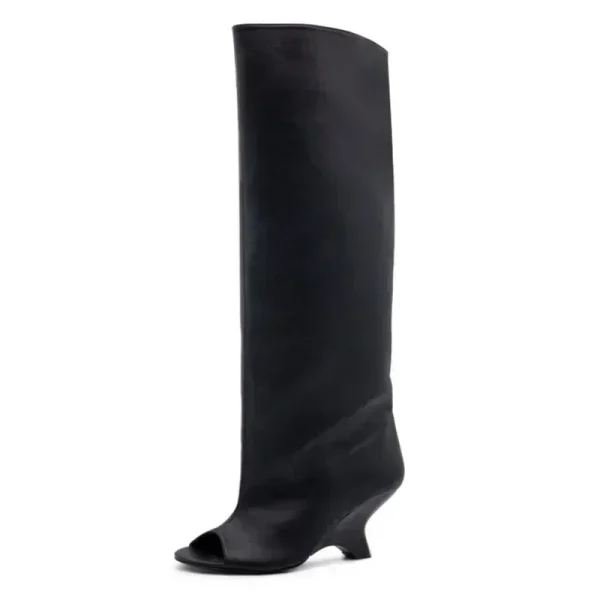 High Heels Knee Length Boots Fashionable and Versatile Fashion Show Large Size Boots - Image 2