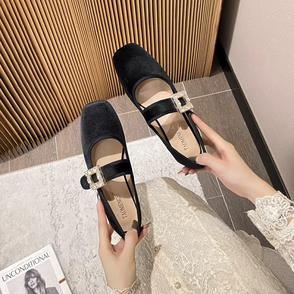 Women Spring Loafers British Style PU Casual Shoes Ladies Round Toe Flats - Image 4