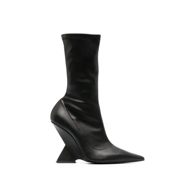 Women's High Heel Short Boots Fashion Pointed Side Zipper Women's Sexy Thigh Boots - Image 7