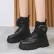Women Boots New in Motorcycle Ankle Boots Wedges Female Lace Up Platforms