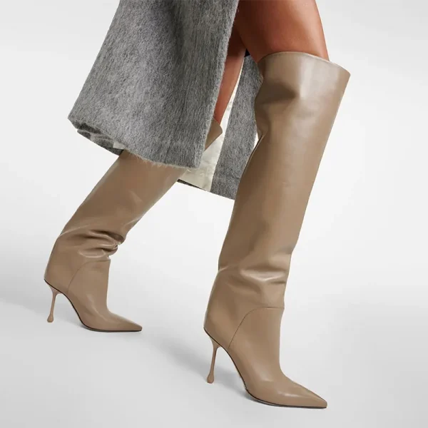 High Heel Over Knee Long Boots Fashion Pointed Thigh Boots Women's Comfort Long Boots - Image 9