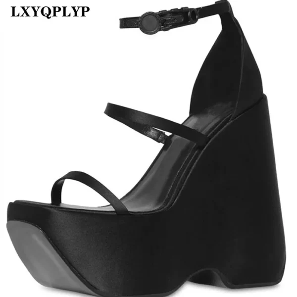 Women's Summer New Thick-soled Wedge High-heeled Shoes European - Image 2