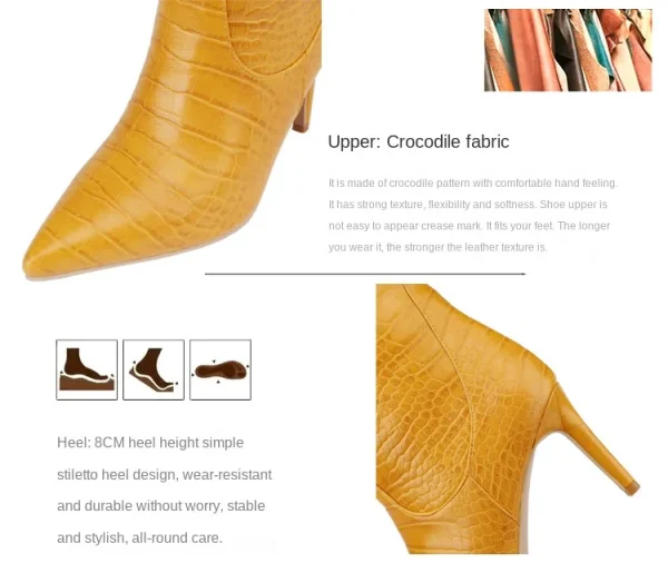 High Boots Fashion Pointed Boots Stiletto Sexy Catwalk Fashion Week Women's Shoes - Image 12