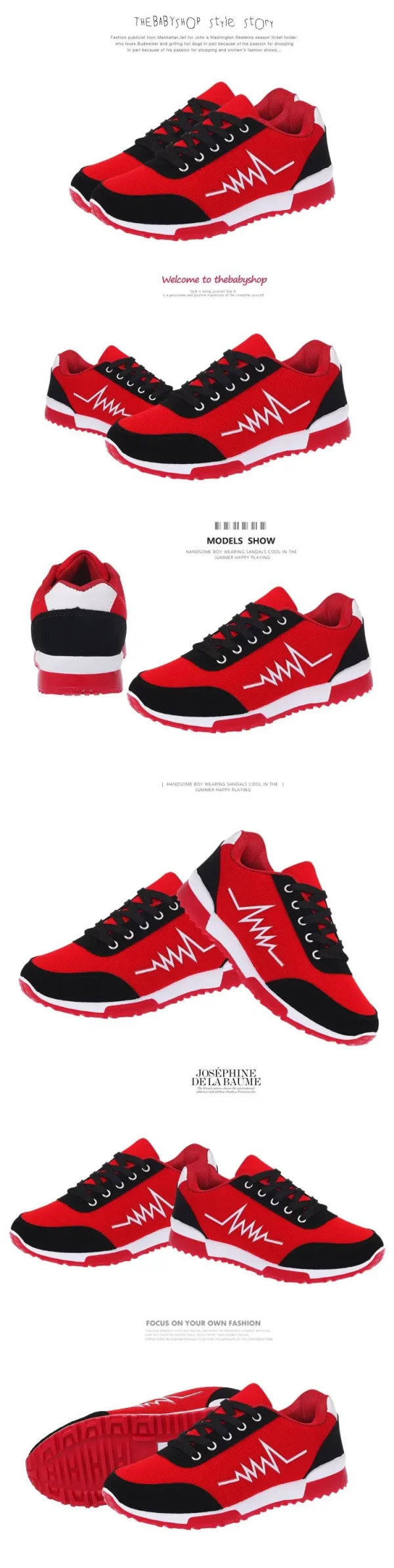 Shoes Woman Mesh Women Shoes Luxury Designers Lace-Up Red Black Women Sneakers - Image 6