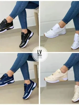 Women’s Mesh Sneakers Patchwork Lace Up Flat Shoes for Women Lightweight