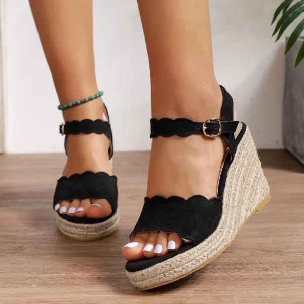 Sapatos Mulher Wedge Heels for Women with Closed Toe Wedge Sandals - Image 2