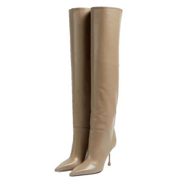 High Heel Over Knee Long Boots Fashion Pointed Thigh Boots Women's Comfort Long Boots - Image 10