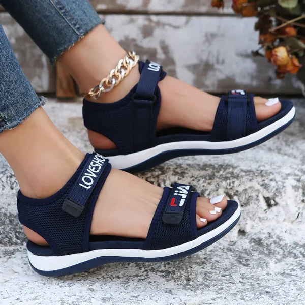 Flats Women Sport Sandals Summer Casual Shoes 2025 New Fashion Slippers Mesh Walking - Image 8