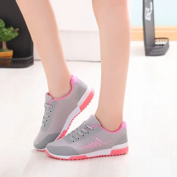 Shoes Woman Mesh Women Shoes Luxury Designers Lace-Up Red Black Women Sneakers - Image 4