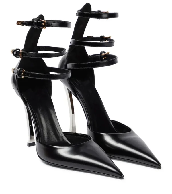 Metal Stiletto Sandals Fashion Pointy Catwalk Fashion Single Shoes Sexy Nightclub Party - Image 11