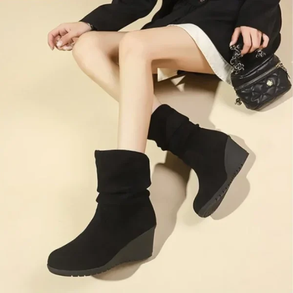 Women's Fur Warm Snow Boots 2024 Winter New Warm Wool Booties Ankle Boot Platform Shoes - Image 7